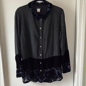 Citron Santa Monica Collection Button Down Top M